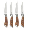 Set de 4 couteaux à steak tout inox effet bois9376 Set de 4 couteaux à steak tout inox effet bois9376