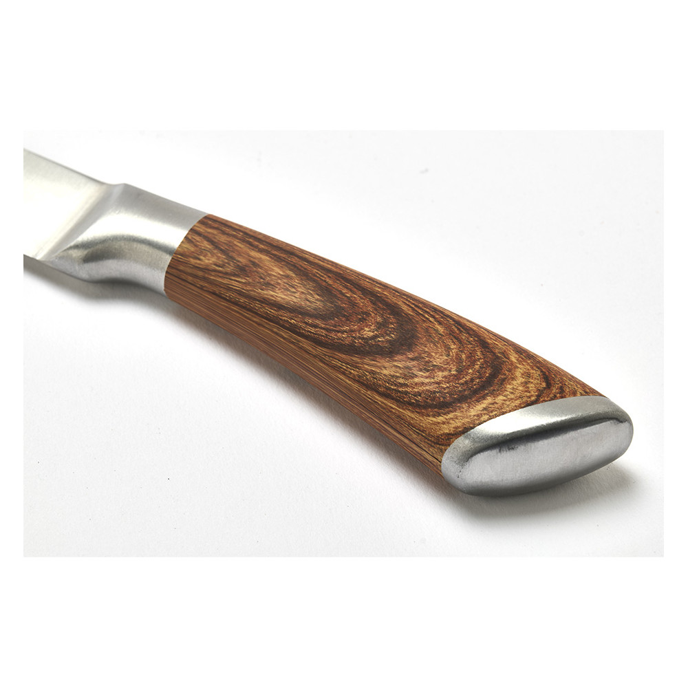 Couteaux à Steak Olympia Jumbo - Lot De 12, Manche Palissandre, Lame Acier Inox 18/0, 250 Mm - Pour Viandes, Repas Copieux