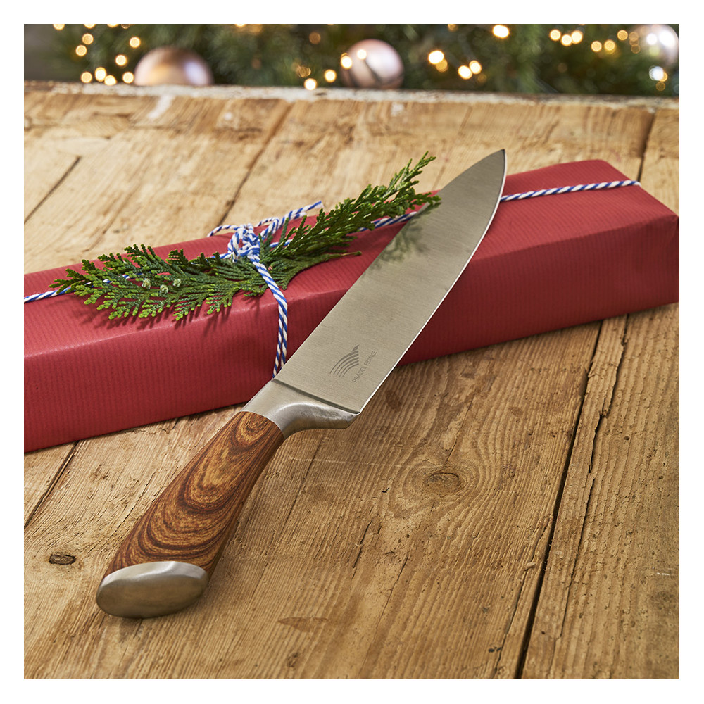 Coffret 3 couteaux tout inox effet bois