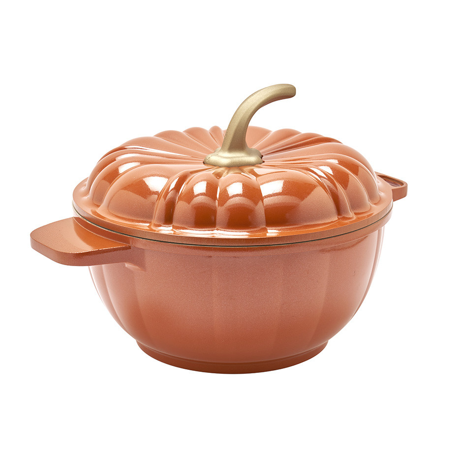 Cocotte En Fonte Citrouille Induction - Casserole Soupe Antiadhésive - Pour Four Et Feu - Idée Cadeau Thanksgiving