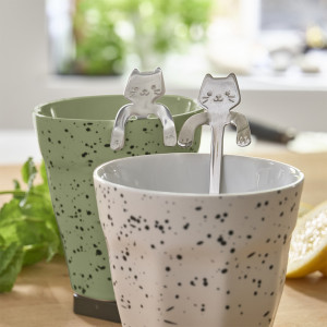 Cuillères En Forme De Chat - Lot De 2 - Inox 304 - Pour Café, Thé, Desserts - Cadeau Pour Fans De Chats - 6