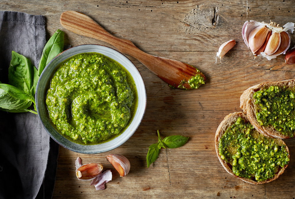 Les ingrédients pour un pesto maison