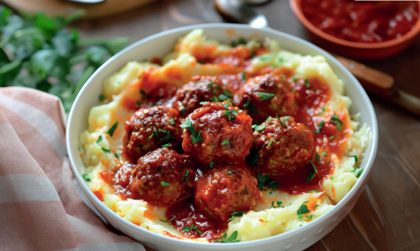 Les ingrédients pour les boulettes de viande épicées