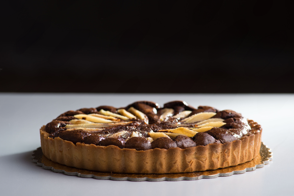 Les ingrédients pour une tarte poire chocolat
