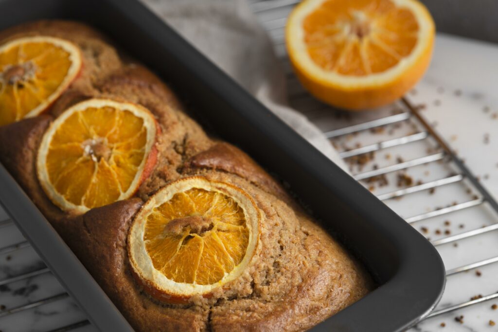 Les ingrédients pour un cake à l'orange