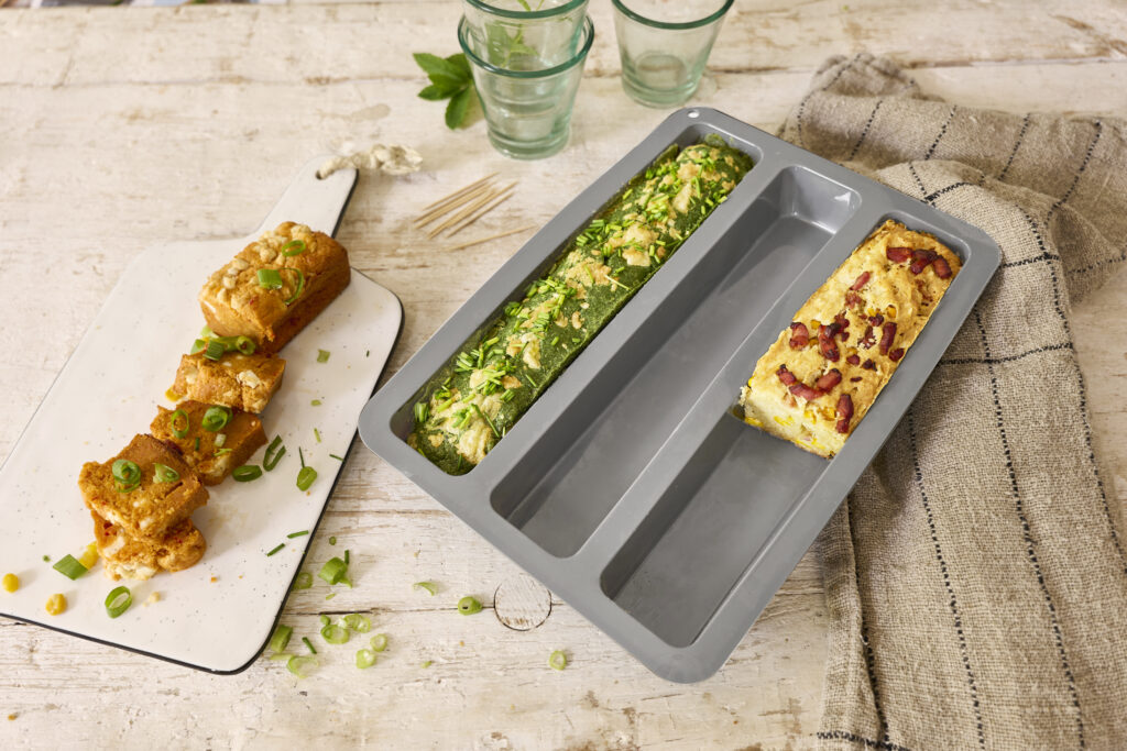 Les ingrédients pour 3 cakes