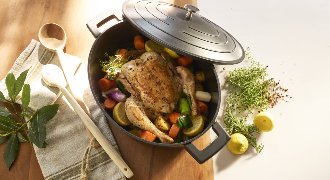 Recette de poulet et ses légumes croquants