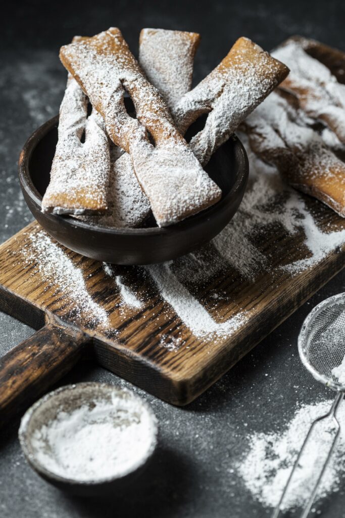 Les ingrédients pour des bugnes au Air fryer