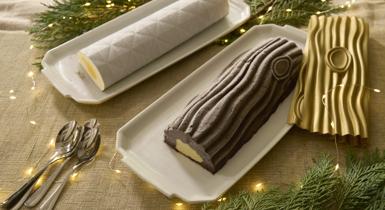 Bûche de noël glacée
