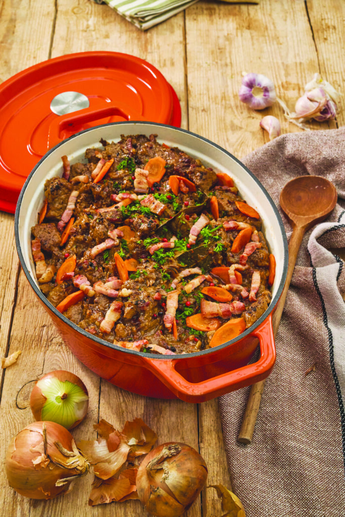 Les ingrédients pour un mijoté de boeuf