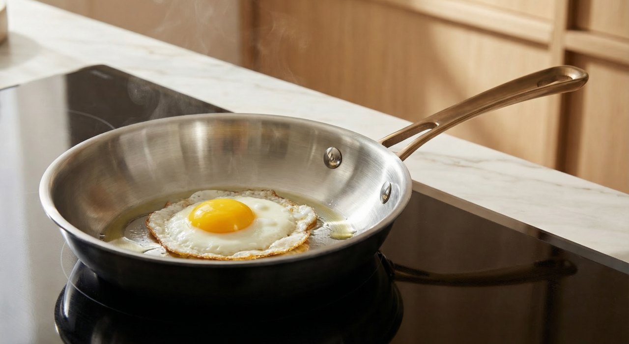 La cuisson de l’oeuf dans l’inox