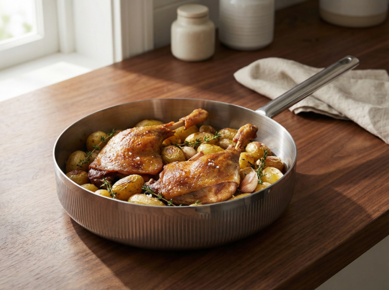 Confit de canard aux pommes de terre grenaille