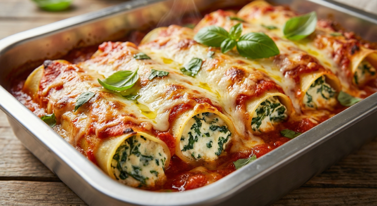 Cannelloni ricotta et épinard