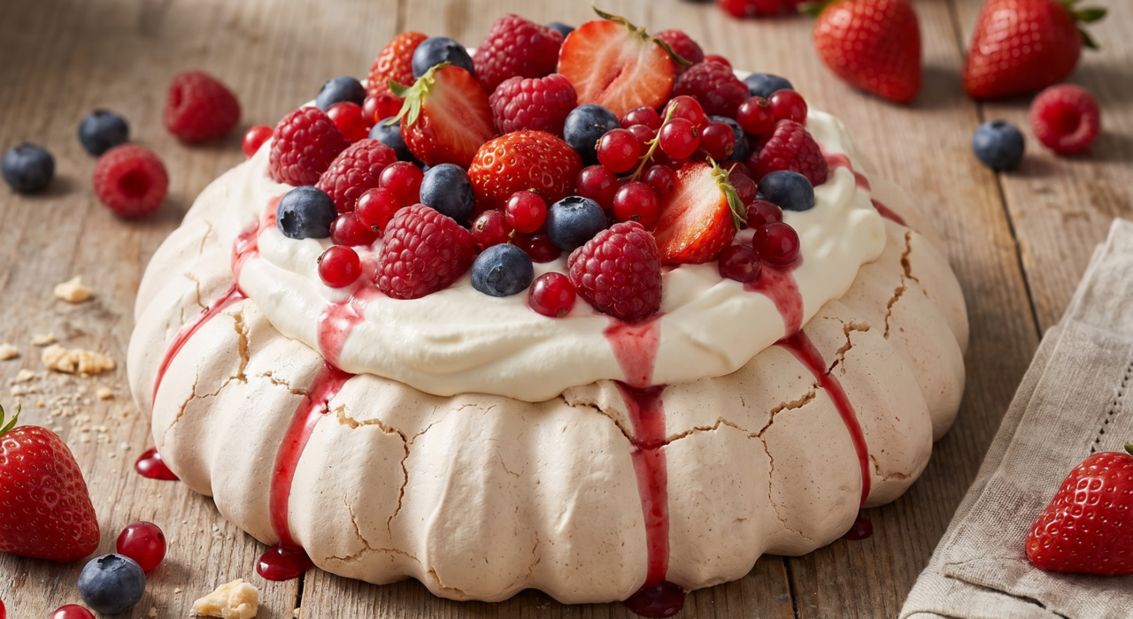 Pavlova aux fruits rouges