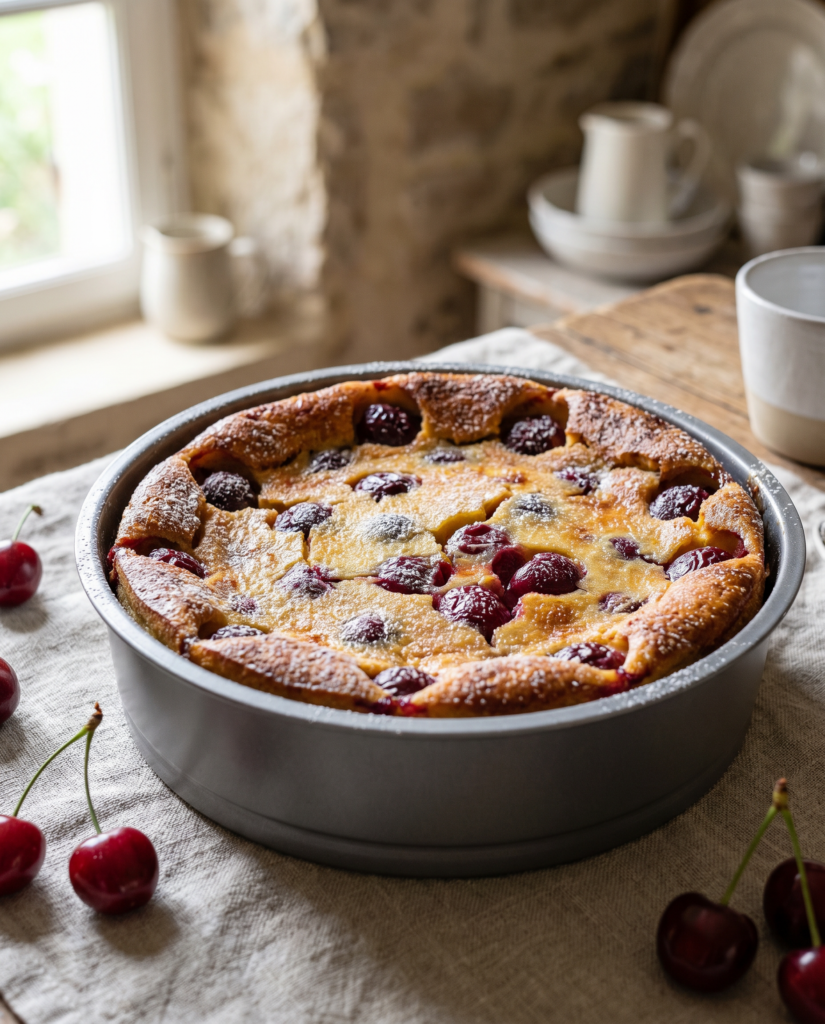 Les ingrédients pour un clafouti aux cerises