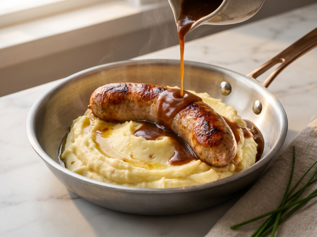 Les ingrédients pour saucisse purée