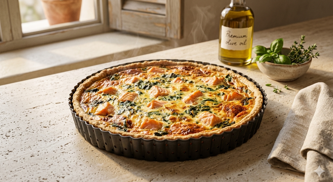 Quiche saumon épinards