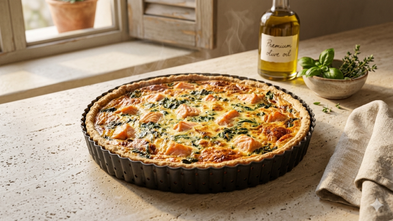 Quiche saumon épinards