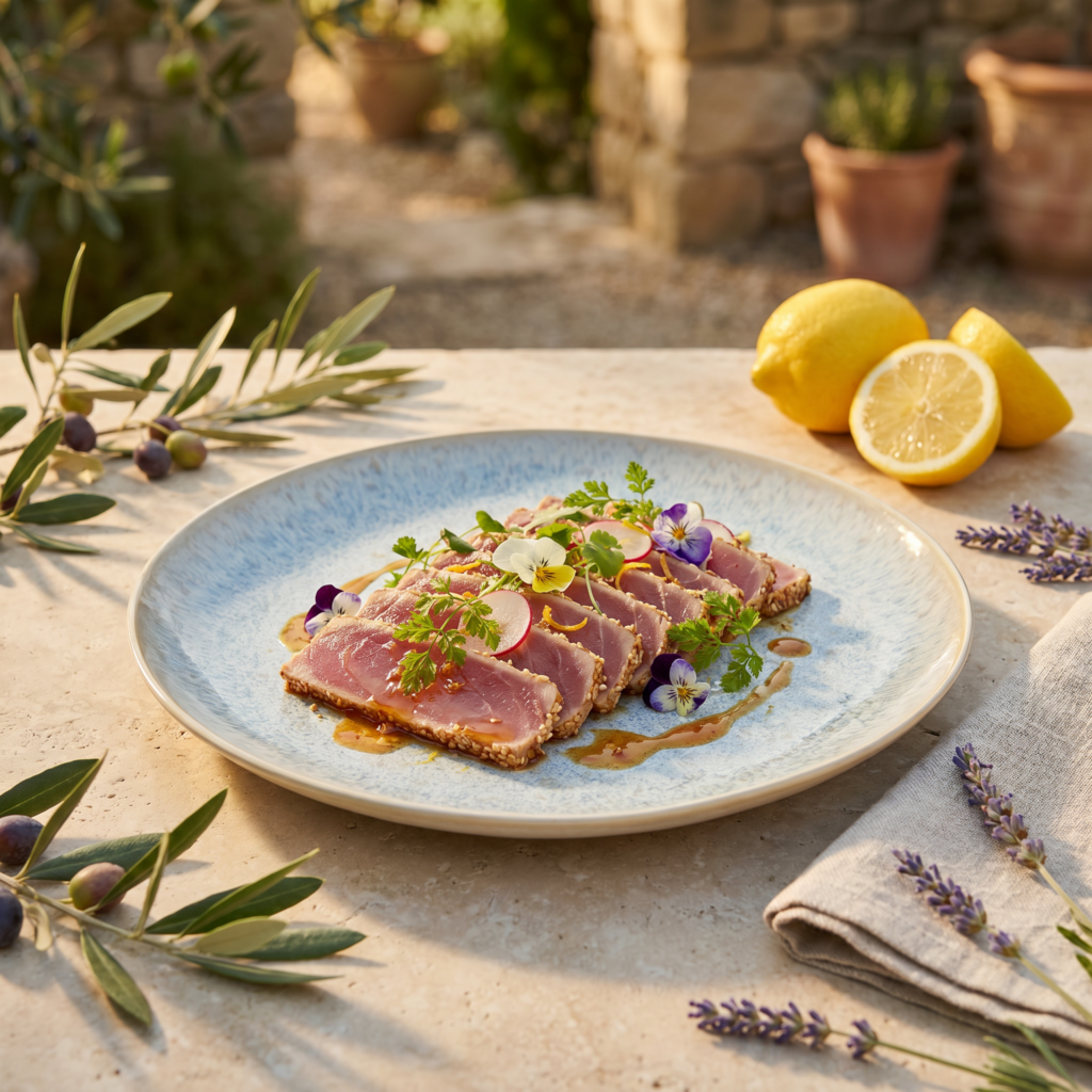 Les ingrédients pour le tataki de thon
