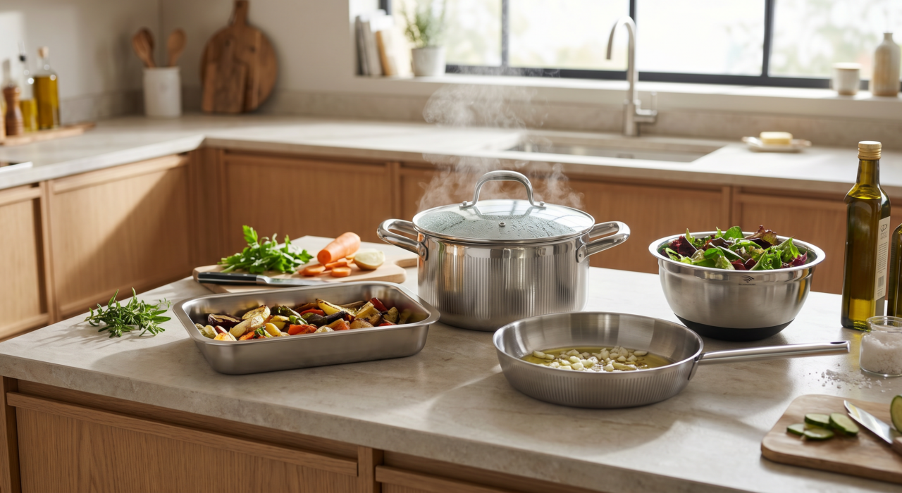 L’inox : le matériau sain et durable pour une cuisine sans PFAS