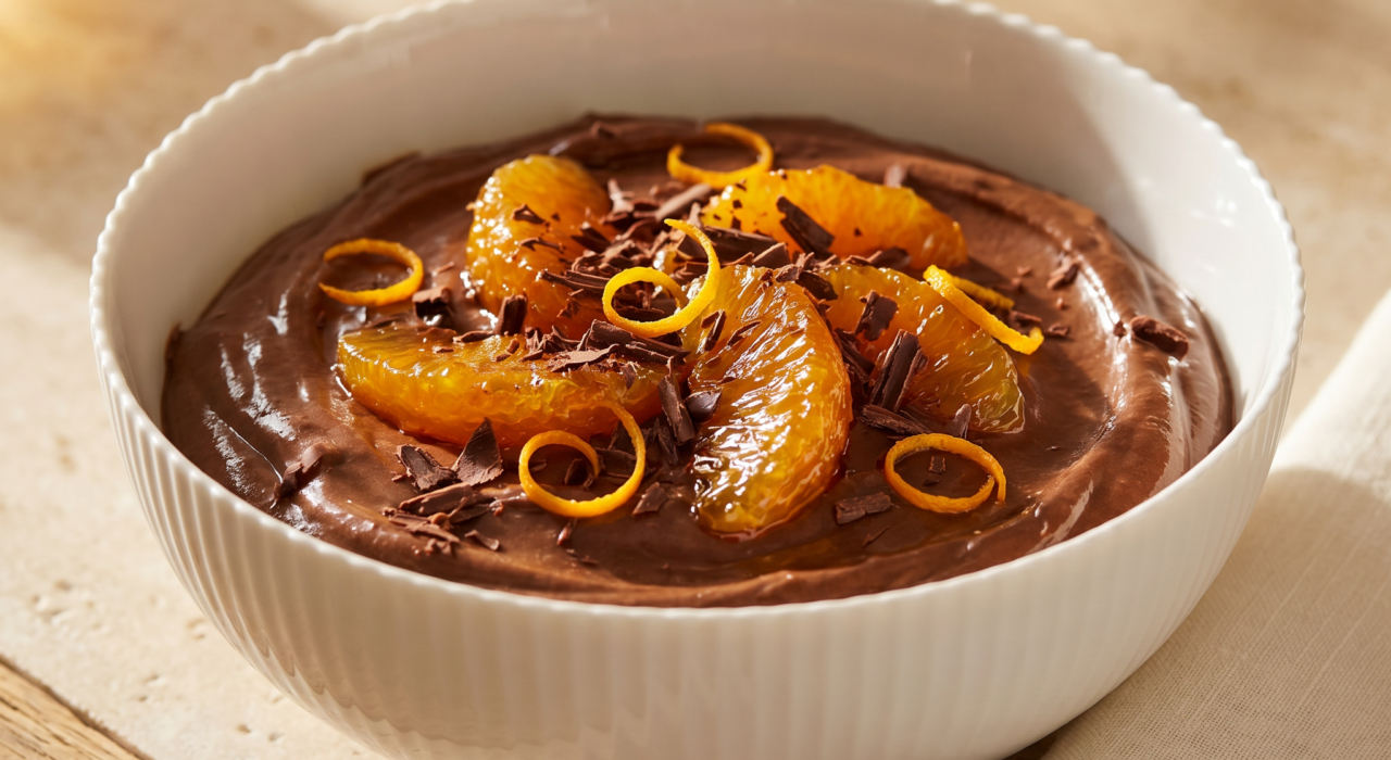 Mousse au chocolat et orange