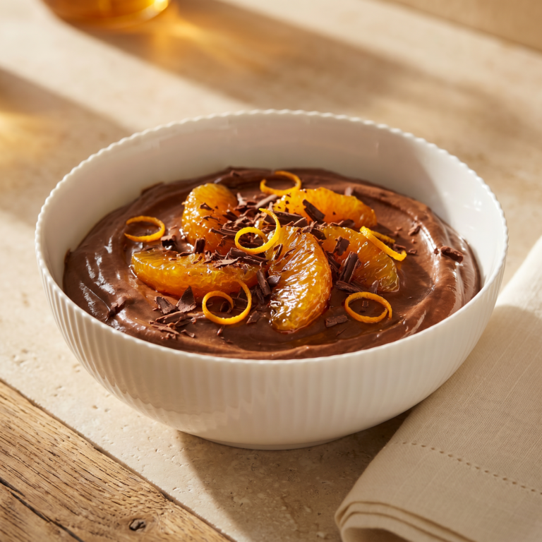 Mousse au chocolat et orange