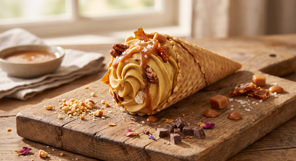 Les ingrédients pour la glace caramel