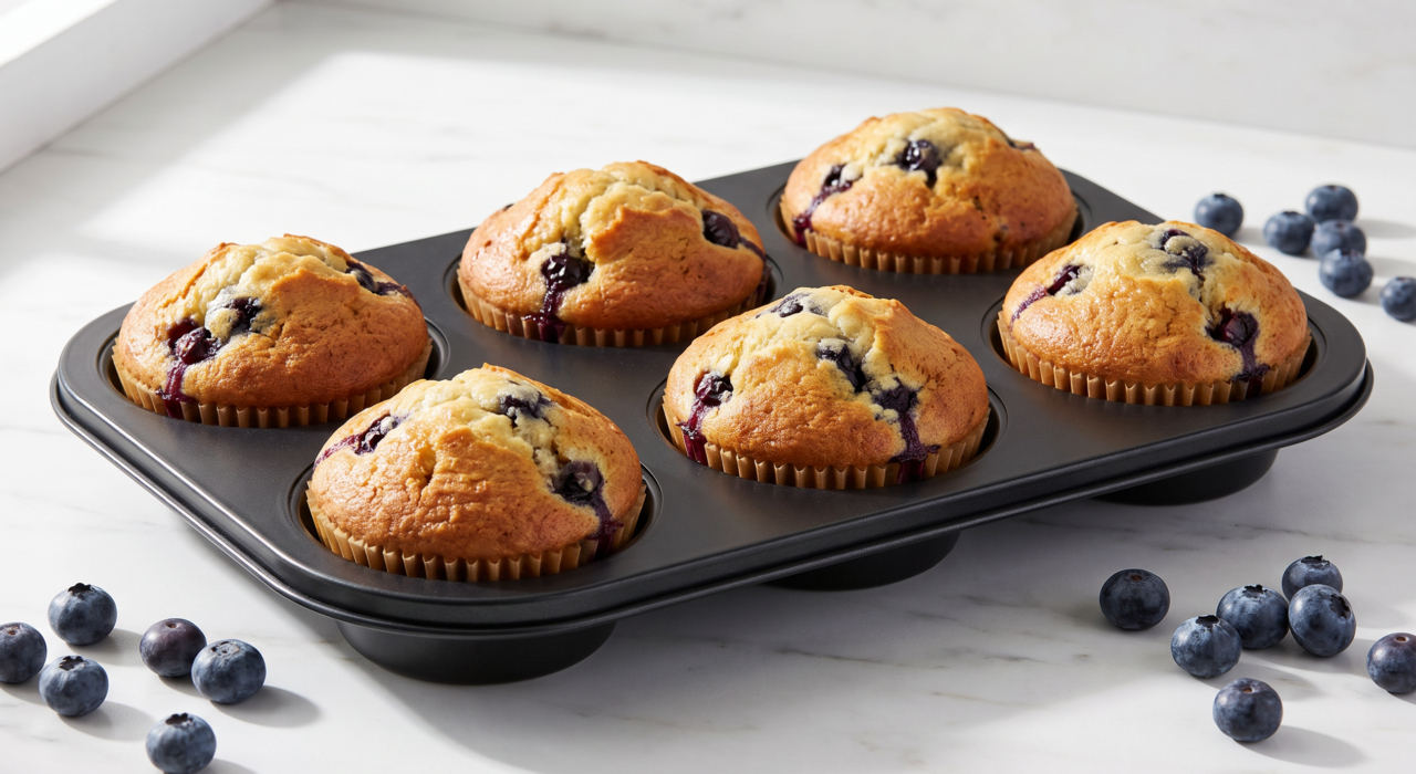 Muffins moelleux aux myrtilles