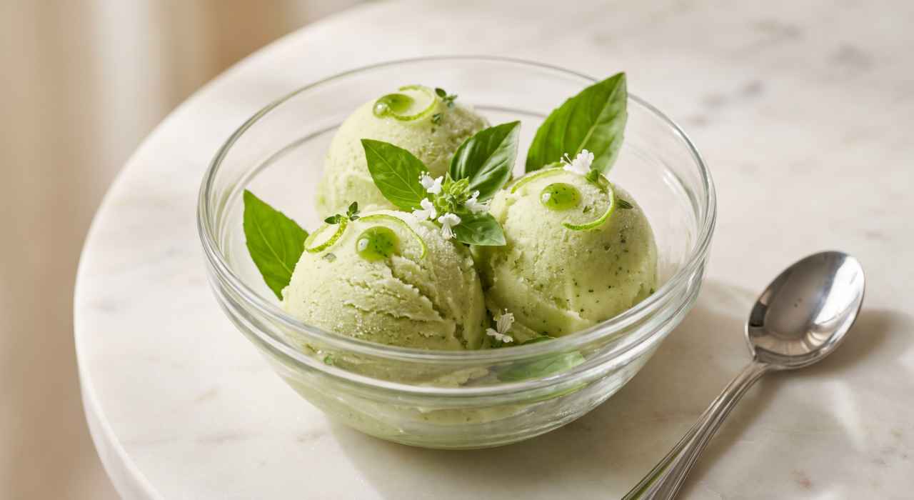 Sorbet au basilic