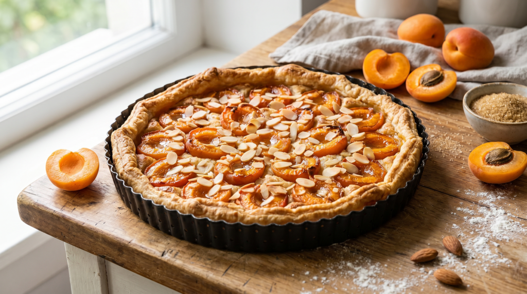 Les ingrédients pour une tarte aux abricots